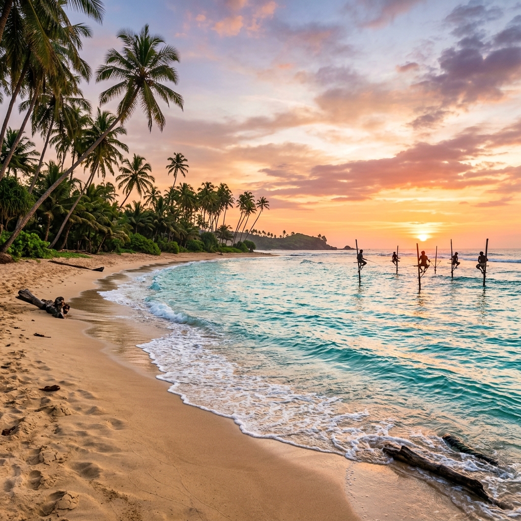 Pristine Sri Lankan tropical beach